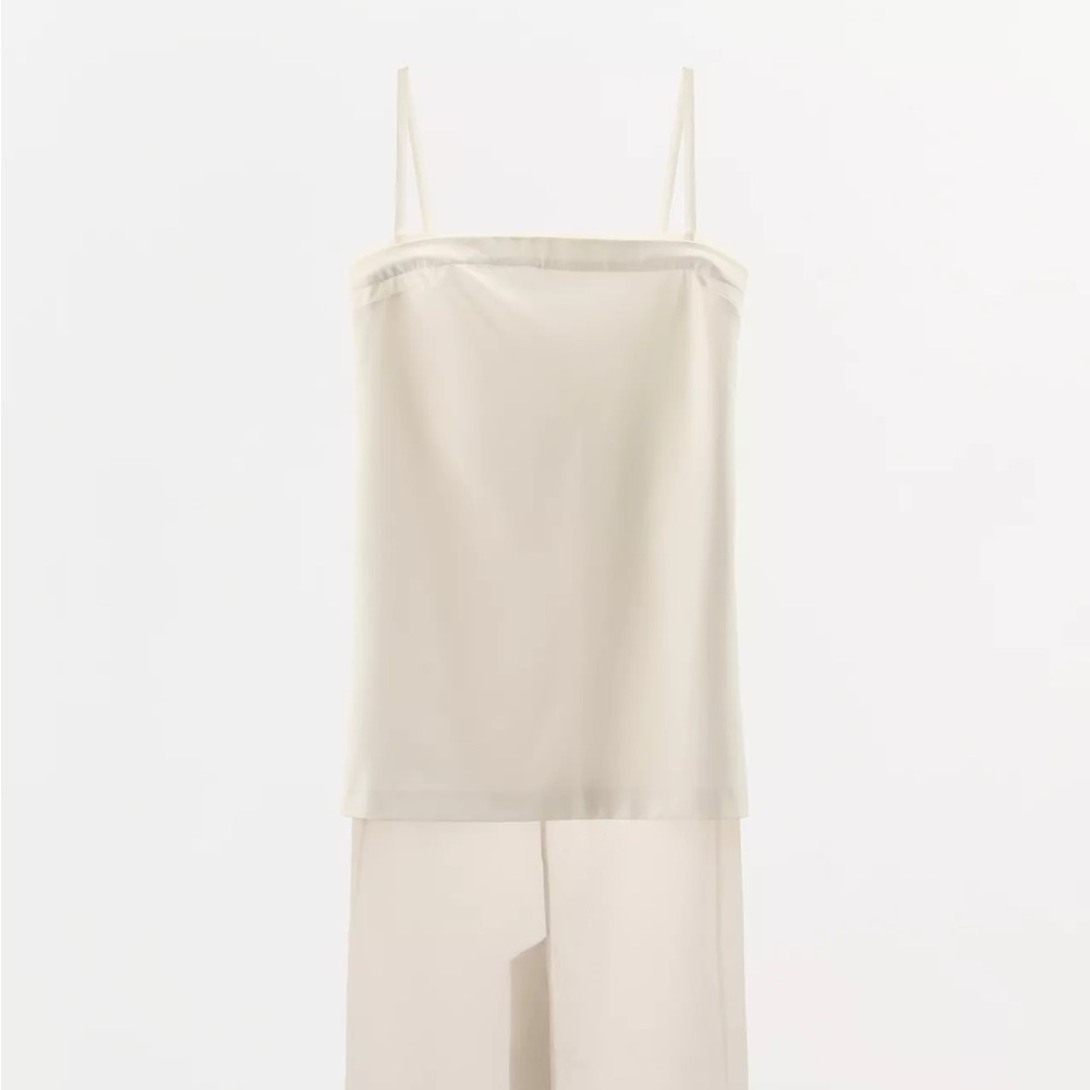 Zara Combination Organza Midi Dress
